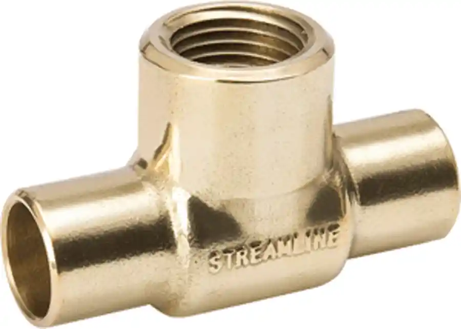 Mueller W04283 Copper Tee, 5/8 x 5/8 x 1/2 OD (C x C x FPT) WT-602