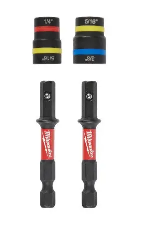 Milwaukee 49-66-4565 Shockwave Impact Duty Quick-Clear 2 In 1 Magnetic Nut Driver 2PC Set