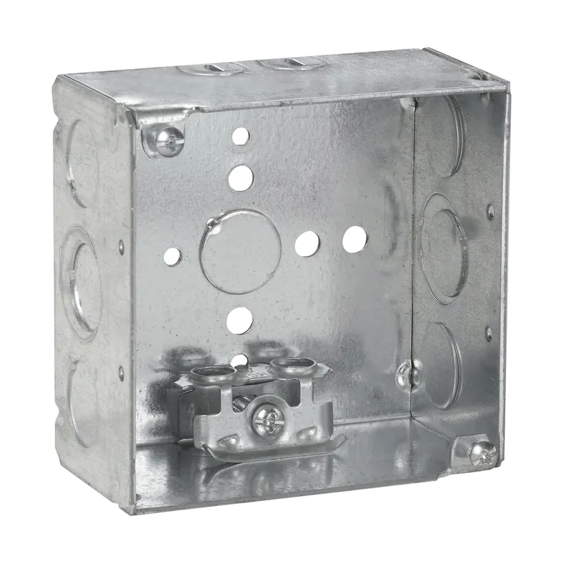 Crouse-Hinds TP431 4 x 4 x 2-1/8 Inch Steel Welded Square Outlet Box