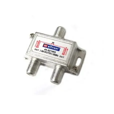 Weltron 44-021WS Coaxial Cable Connector, 1GHz High Wi-Fi Splitter 2-Way