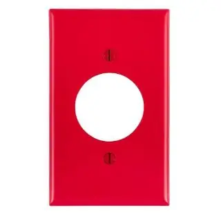 Leviton 80720-R Standard Size Traditional Wall Plate Power 2-3/4 in W x 4-1/2 in H