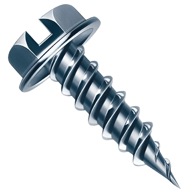 Malco Products SPSD8100 Zip-In #8 x 1-1/2 Self Piercing Sheet Metal Screw, Zinc Plated, 1/4 inch Slotted Hex; 100 Count
