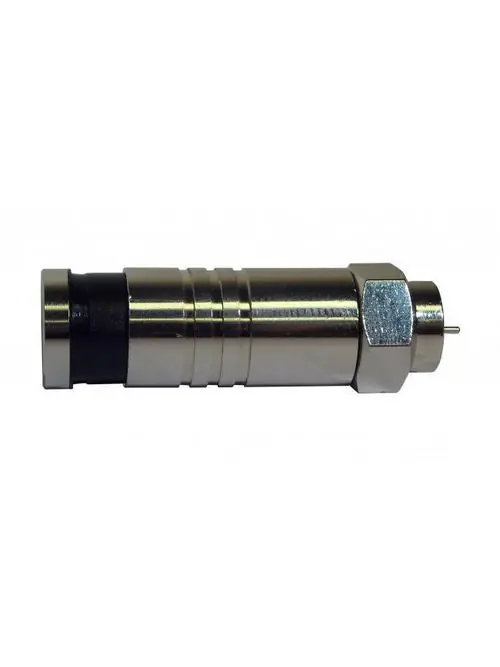 Platinum Tools 18311 RG11 Compression Connector, Nickel Plate, Bulk, 25-Pack
