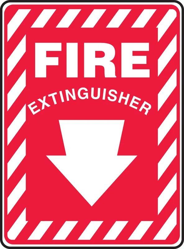 NATIONAL STOCK SIGN COMPANY FE HY-KO 4 x 18 Vinyl FIRE EXTINGUISHER Safety Sign