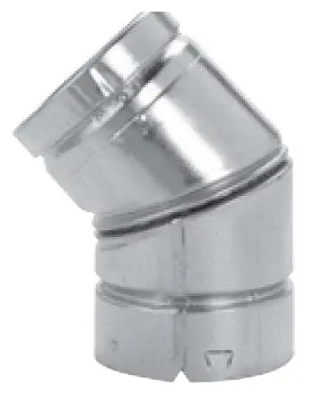 Selkirk 105222 LockTab 1-1/4 X 10 Gas Vent Elbow