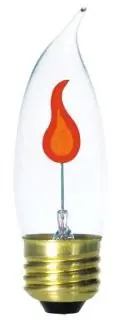 Westinghouse 0375700 Incandescent Lamp 3W Flicker Flame Lamp Standard Base