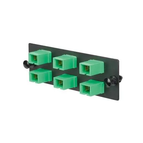 Panduit FAP6WAGDSCZ Opticom Fiber Adapter Panel Type SC APC/OS1/OS2 6 Fibers