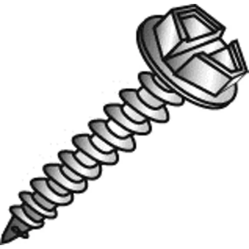 CULLY 76812J 8 x 3/4IN Sheet Metal Screws, Hex Washer Head, Slotted, Zinc, 100/Jar