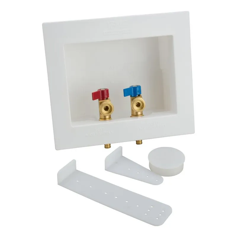 Water-Tite 82056 Du-All 10-3/16 x 8-13/16 x 3-3/8 in. Washing Machine Brass PEX Connection Supply Box