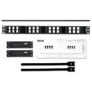 AngleFlex AX103248 24-Port Empty Modular Patch Panel 1 RU