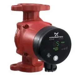 Grundfos ALPHA 15-55 SF/LC 1-Phase Variable-Speed Circulator Pump With Line Cord, 1/16 HP