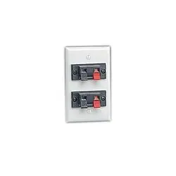 Leviton 40952-2PW Wall Plate Audio/Video Double Spring Clip White