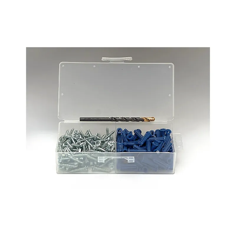 Peco 8710E Hex Washer Head Combo Plastic Anchor Kit 100 Screws Anchors 1 Drill Bit PEC26058