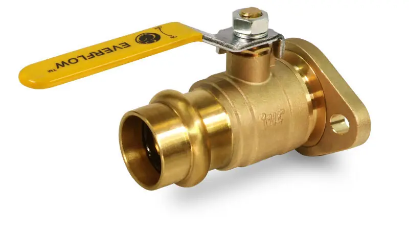 EverFlow 515R114 1-1/4 Press Rotating Flanged Ball Valve Less Purge (Pair of 2)