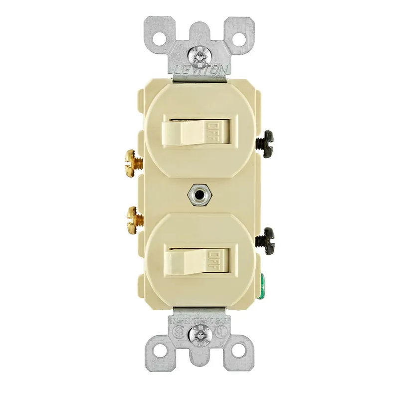 Leviton 5334-I Duplex Style Combination Switch 20A 120/277V