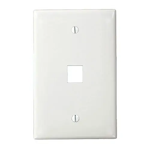 Leviton 41091-1WN QuickPort Midsize Single-Gang Wall Plate White