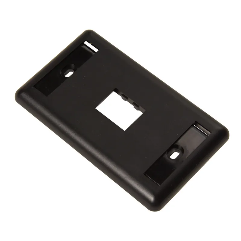 Ortronics 40300549-00 Port Flush Mount Unloaded Singlegang Tracjack Faceplate - Black