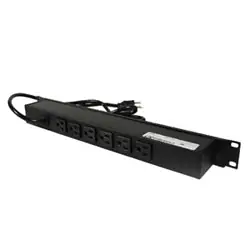Wiremold J06B0B Rackmount 19in Black with 3 5-15R