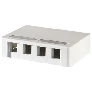 Ortronics KSSMB4-88 4 Port Surface Mount Box Unloaded Keystone Jacks