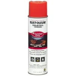 Rust-Oleum 203037 Industrial Choice M1800 System Water-based Precision Line Marking Paint 17 oz Spray