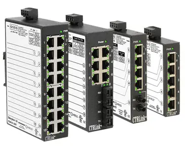 CONTEMPORARY EISK5-100T 5-Port Skorpion Switch DIN-Rail Mount