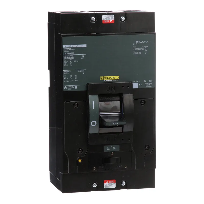 Square D LAL26300MB 2-Pole 300 Amp 600 Volt Thermal Magnetic Molded Case Circuit Breaker