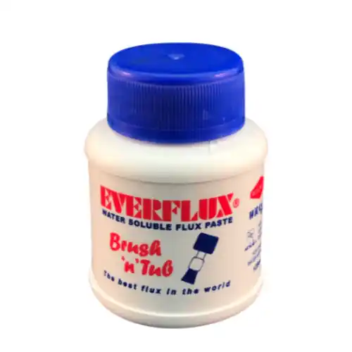 Wiseman Industries ERBNT125 Everflux Water Soluble Plumbing Flux Paste Brush n Tub 125ml