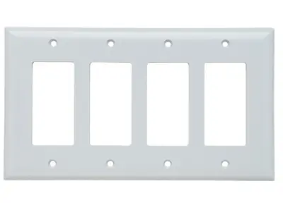 Pass & Seymour SPJ264W Wall Plate 4G Decorator Junior Jumbo White