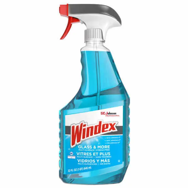 Windex SJN322338 Glass & More Cleaner w/Ammonia-D, 32oz Spray Bottle