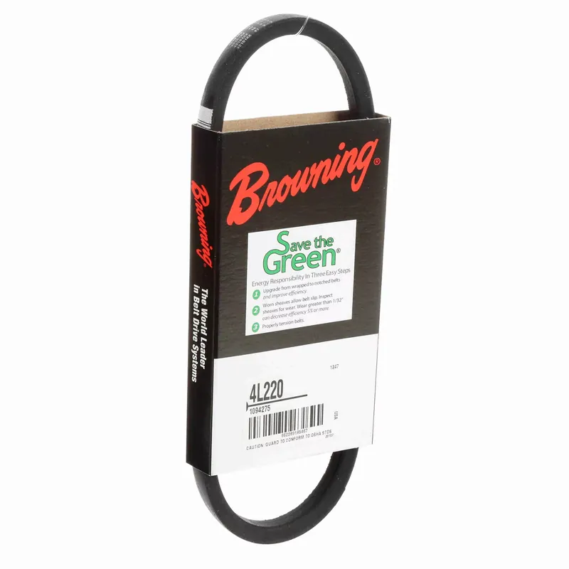 Browning 1094275 4L220 FHP V-Belt Standard Single Pack Replacement 3L220