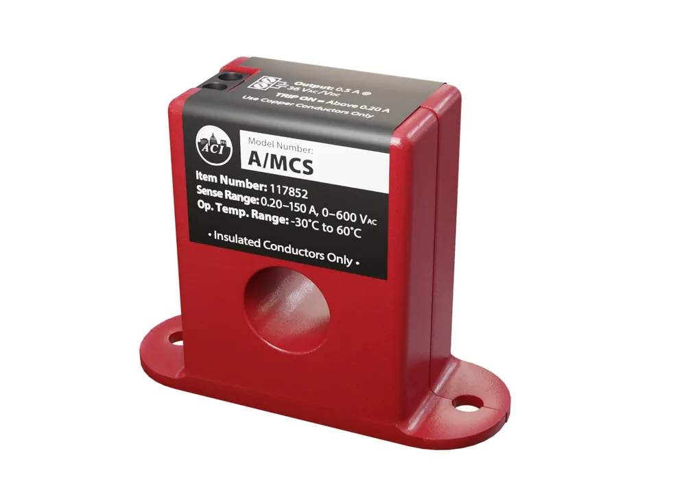 ACI A/MCS Current Switch (Solid Core) N/O 0-150A Fixed Trip Point: < 0.20A