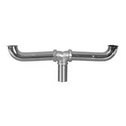 SPS Approved Vendor BCOCW16 1-1/2 inch x 16 inch 22 Ga Brass Tubular Center Outlet Waste, Slip Joint, Chrome Plated