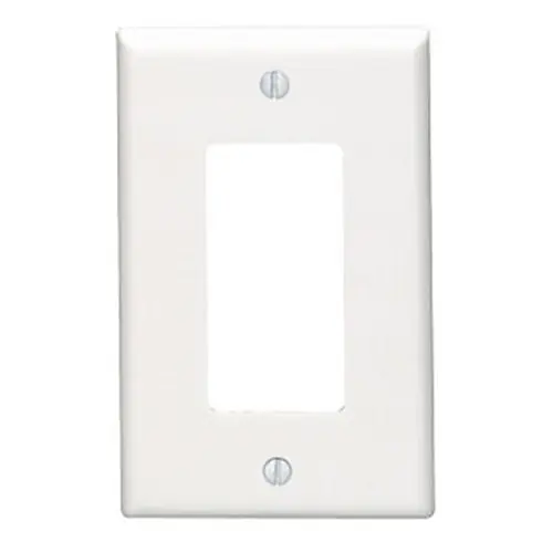 Leviton 80601-00W Single Gang Decora Faceplate White