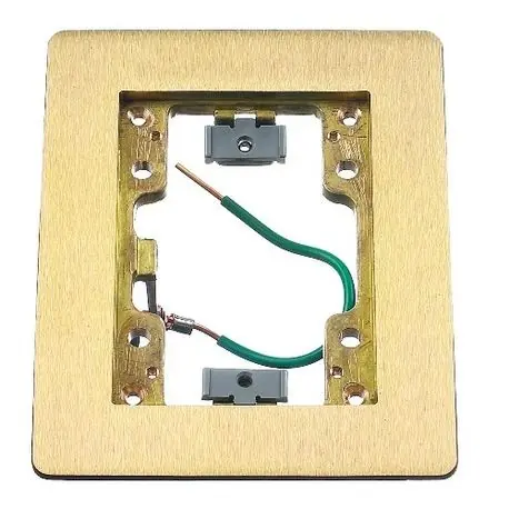 Hubbell SB3083W Premise Wiring 1-Gang Flat Rectangular Standard Carpet Flange