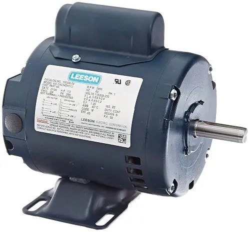 Leeson E100338.00 General Purpose Drip-Proof Motor 1 Phase 48 Frame Rigid Mounting 0.5 HP 1800 RPM 115/230V Replacement 100338.00
