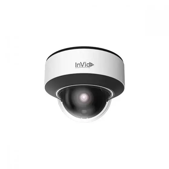 INVID TECH PAR-P4DRIR28-AI 4 Megapixel IP Plug and Play Outdoor Dome 2.8mm True AI 65 IR Range WDR Audio Input PoE/12vdc