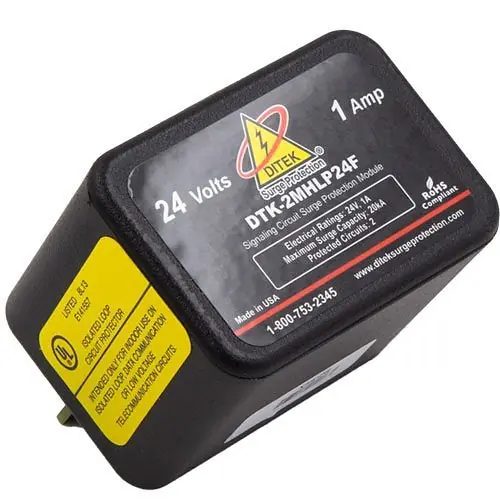 DITEK DTK-2MHLP24F Data and Signaling Circuit Surge Protection Module for 24V Circuits