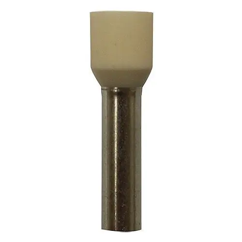 Eclipse 701-040 Insulated Ivory Wire Ferrules 8 AWG 18mm Barrel 100 Pieces