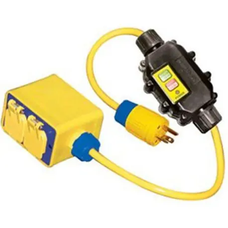 Ericson XG2-12-50BW-15 Perma-Tite 2 Auto Power Up Inline GFCI Cordset With Factory Wired 6100 Box