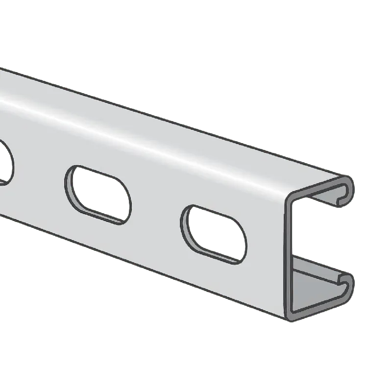 Approved Vendor STRUTM14 Steel Channel with Elongated Holes 14 ga (1-5/8 inch x 13/16 inch)