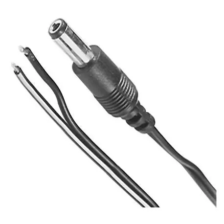 Calrad 55-839 Coaxial Plug, Plug to Stripped End, Black, 6 ft