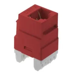 ON-Q/LEGRAND WP3460RE Keystone Insert, Cat 6, RJ45, 1-Port, 4-Pair, 24 to 22 AWG Wire, T568A/B Wiring