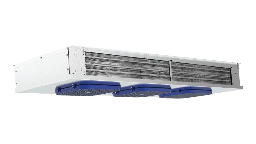 Heatcraft BEC0225AS7AMAB0000 Walk-In Unit Cooler 22.3 MBH 3 Fan 2-Speed ECM 115/1 Center Mount Air Defrost