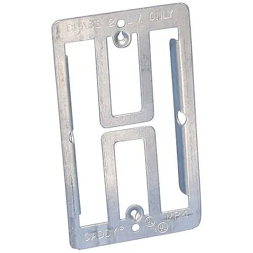 nVent CADDY MP2 Low Voltage Mounting Plate 2-Gang Pregalvanized Steel