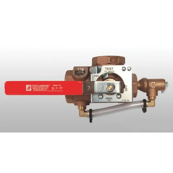 AGF AGF1011A.114 TESTanDRAIN 1011 Bronze Sectional Floor Control Test and Drain Valve 1-1/4 in NPT