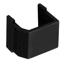 HUBBELL PREMISE WIRING SFSBBK10 Snap-Fit, Smooth-Blank, Black, 10Pk