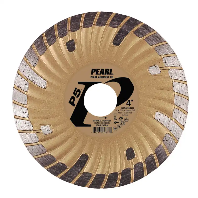 Pearl DIA05SDG Gold Waved Core Turbo Dry Cut Diamond Blade