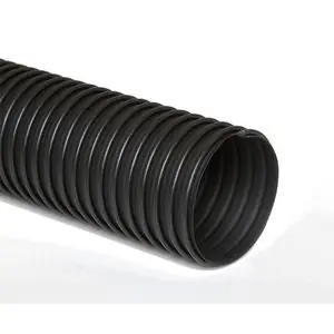 Flexaust 4FLX-THANEBK/MD Industrial Polyurethane Hose Flexible 4 Inch 25 psi
