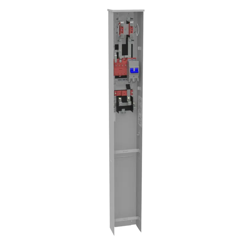 Milbank NU8980-O-SF100-KK-LP 4 Term, Ringless, PlainTop, Horn Bypass, 1-100 Amp, Main Breaker, Single Pedestal Direct Bury, Low Profile
