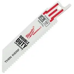 Milwaukee 48-00-5090 4 in. 10 TPI Thin Kerf SAWZALL Blades 5PK